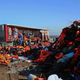 Collecting the life jackets in Lesbos.